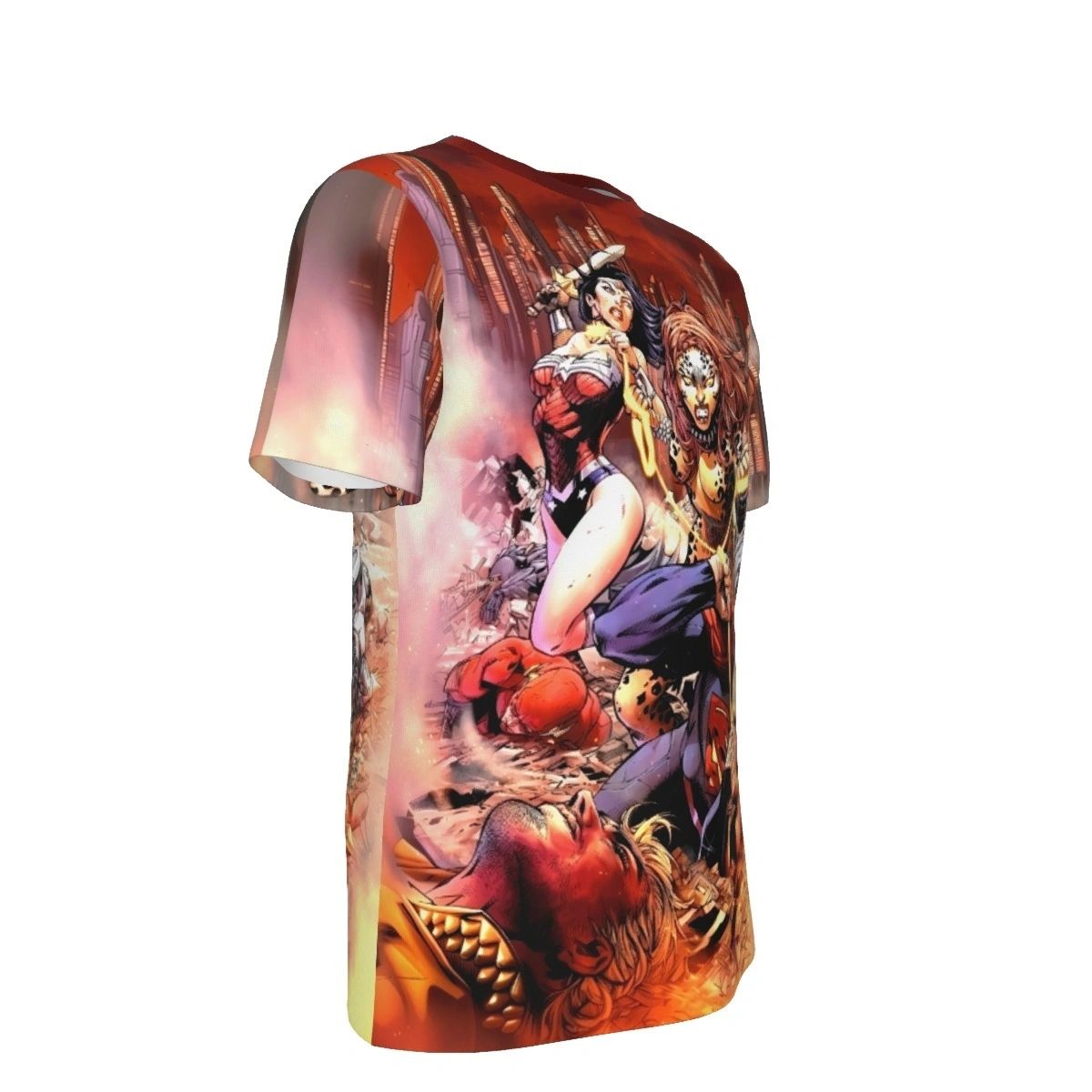 WONDER WOMAN JLA VS CHEETAHL ALL OVER PRINT SHIRT AND TANK TOP -TONY DANIELS