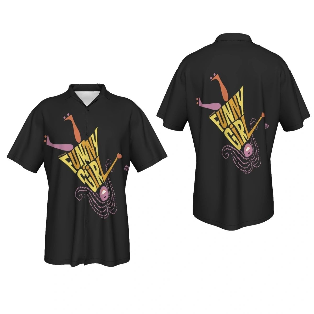 FUNNY GIRL MOVIE LOGO ALL OVER PRINT SHIRT