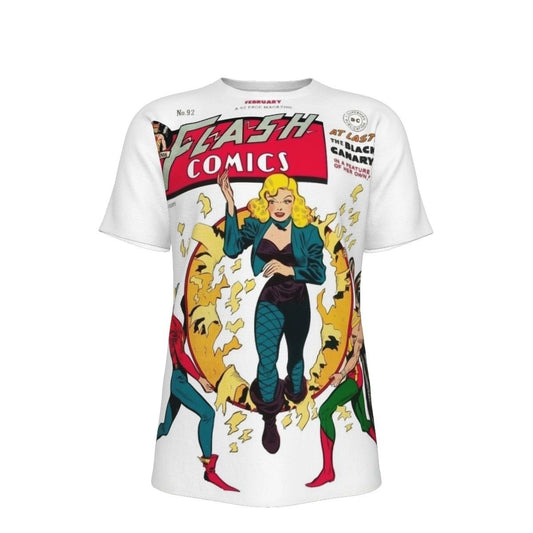 FLASH COMICS 92 ALL OVER PRINT SHIRT AND TANK TOP- BLACK CANARY 1ST APPEARANCE