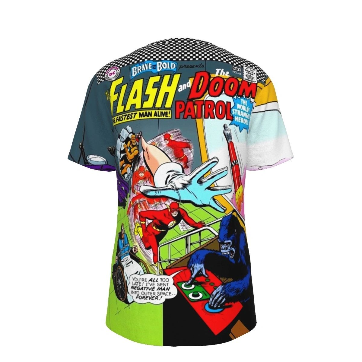BRAVE AND THE BOLD 65 ALL OVER PRINT SHIRT AND TANK TOP- FLASH DOOM PATROL