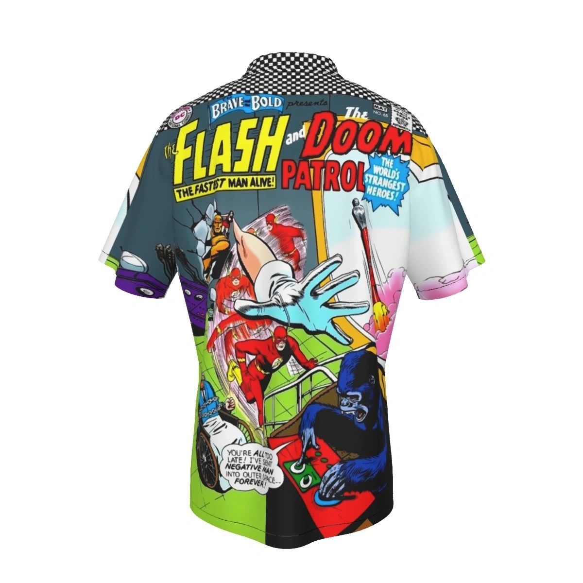 BRAVE AND THE BOLD 65 ALL OVER PRINT SHIRT AND TANK TOP- FLASH DOOM PATROL