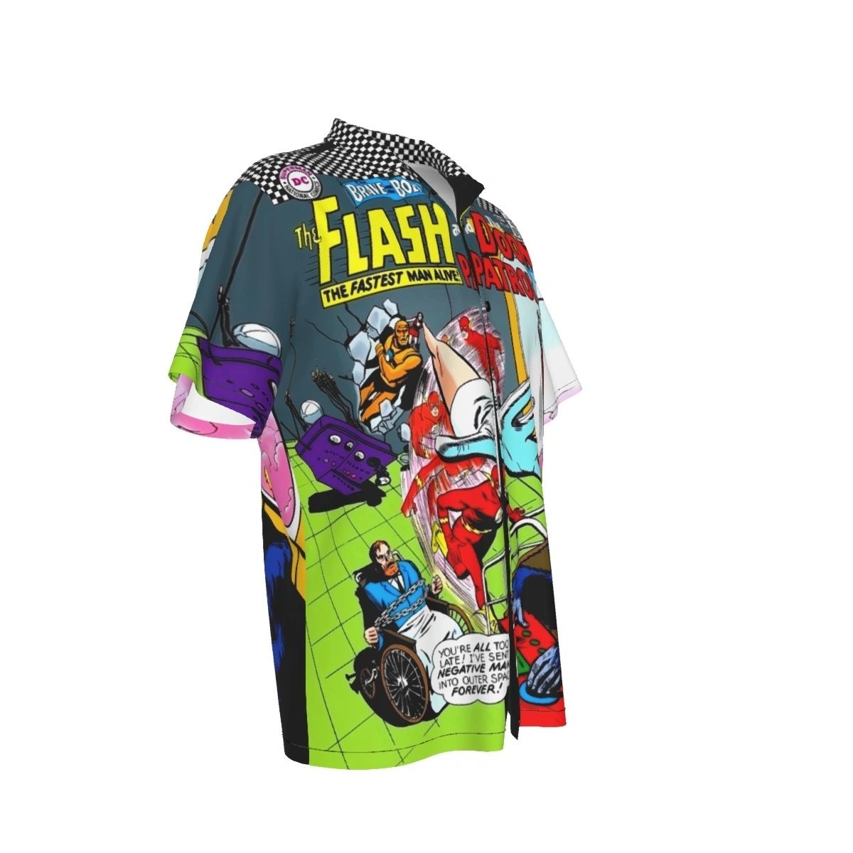 BRAVE AND THE BOLD 65 ALL OVER PRINT SHIRT AND TANK TOP- FLASH DOOM PATROL