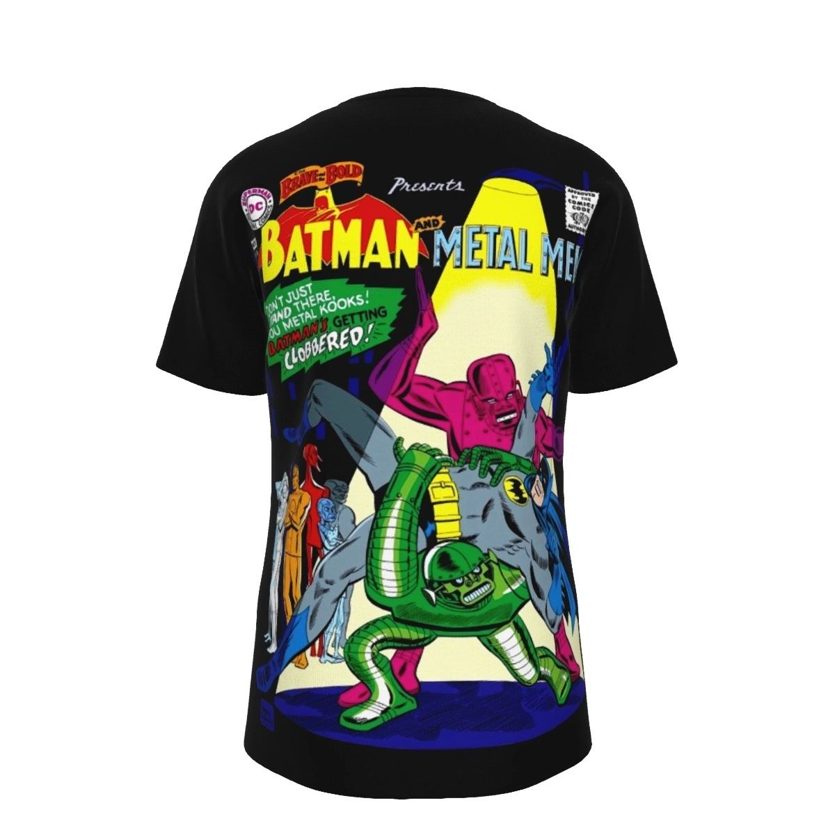 BRAVE AND THE BOLD 74 ALL OVER PRINT SHIRT AND TANK TOP- METAL MEN BATMAN