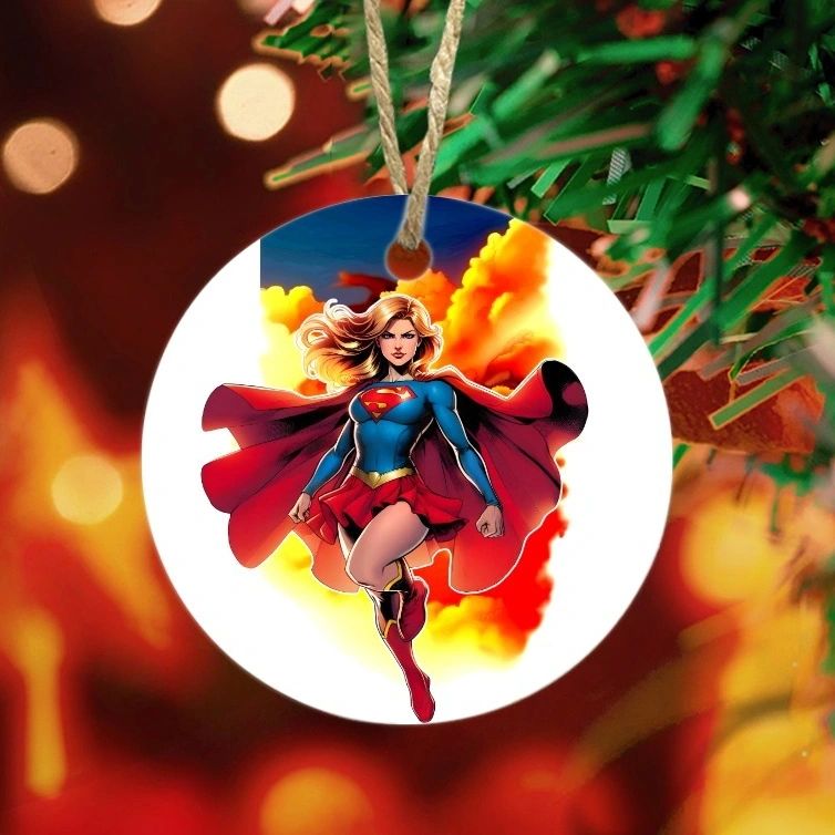SUPEGIRL EARTH 1 READY CHRISTMAS TREE ORNAMENT - JLA