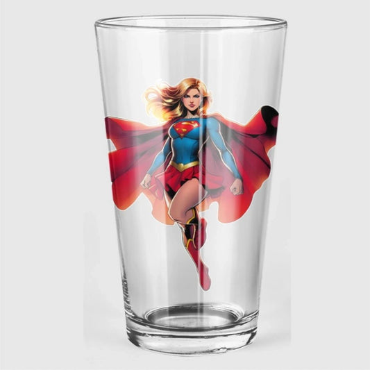 SUPERGIRL EARTH 1 READY Pint Glass (with Free Shipping) - JLA READY SERIES