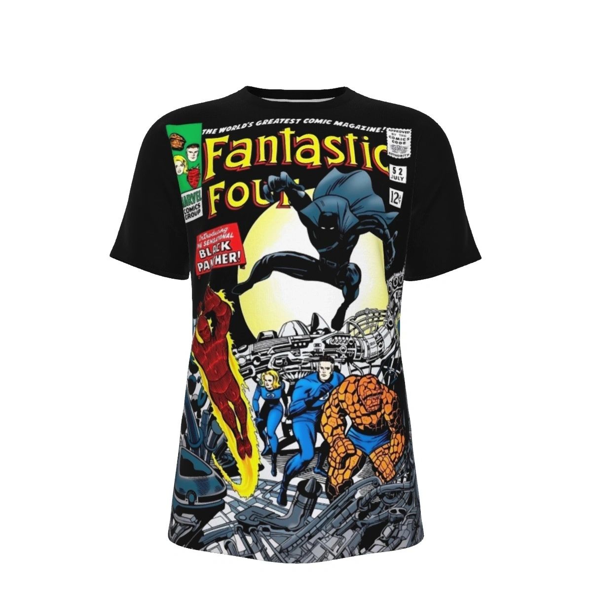 FANTASTIC FOUR 52 ALL OVER PRINT SHIRT AND TANK TOP- 1ST BLACK PANTHER