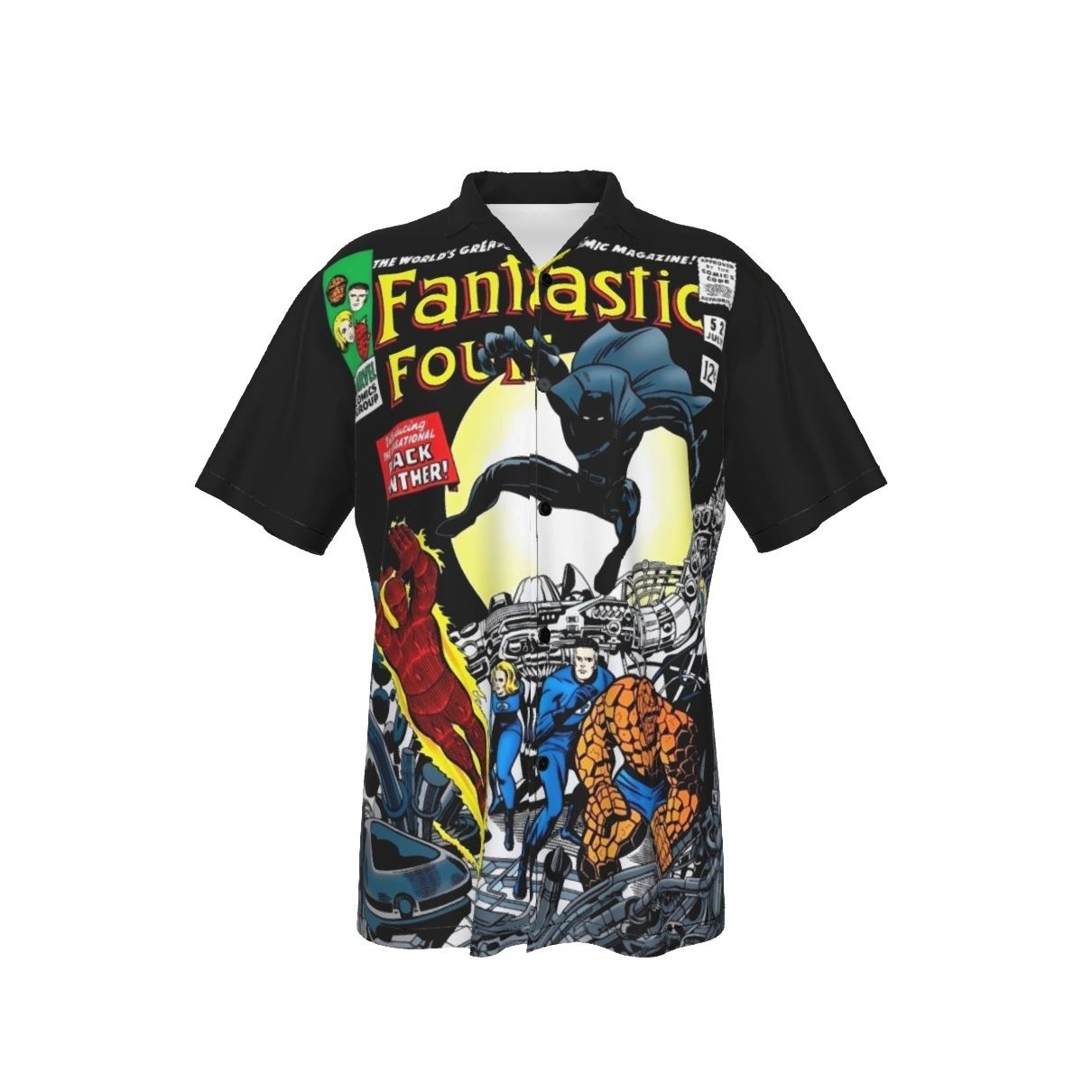 FANTASTIC FOUR 52 ALL OVER PRINT SHIRT AND TANK TOP- 1ST BLACK PANTHER