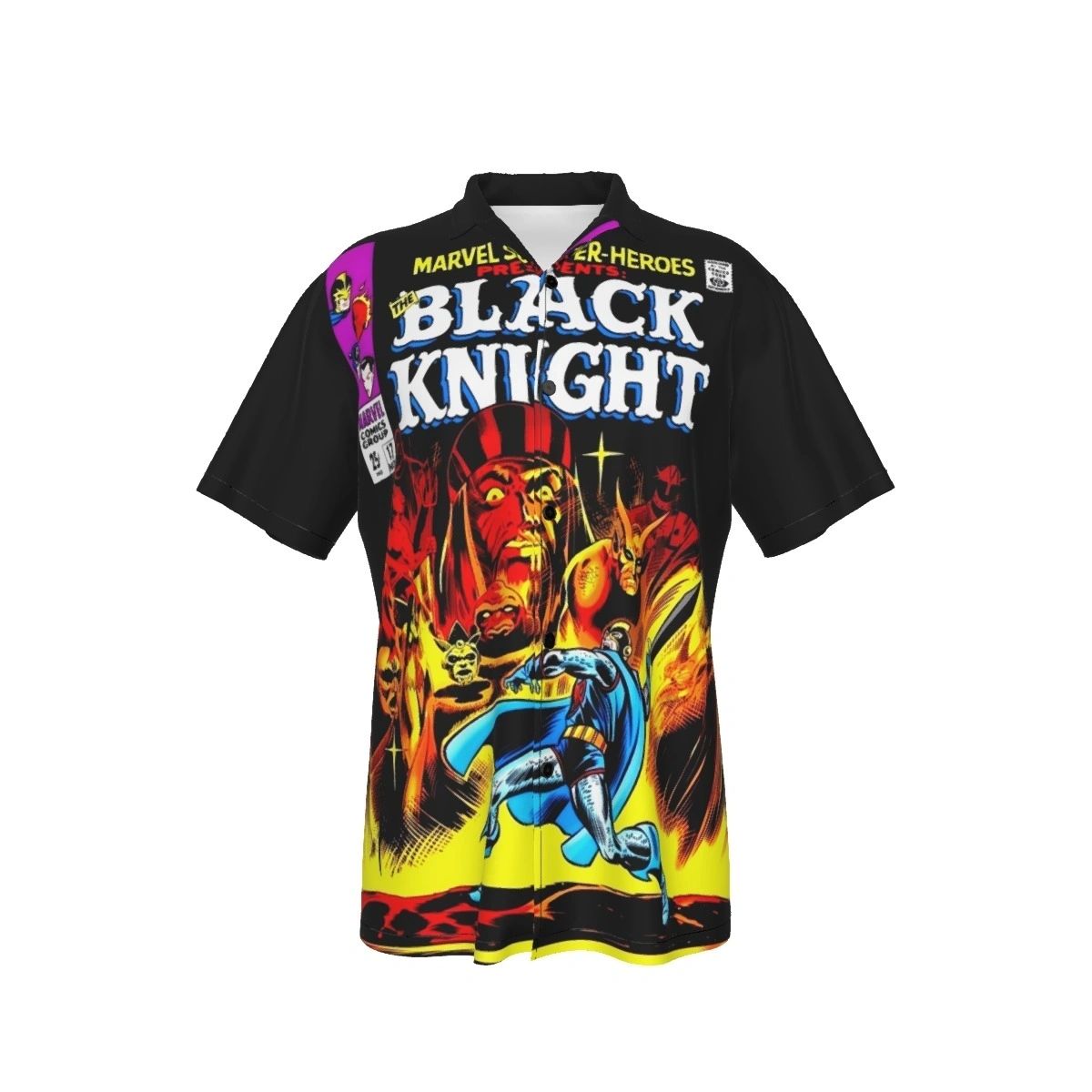 MARVEL SUPERHEROES 17 ALL OVER PRINT SHIRT AND TANK TOP -BLACK KNIGHT