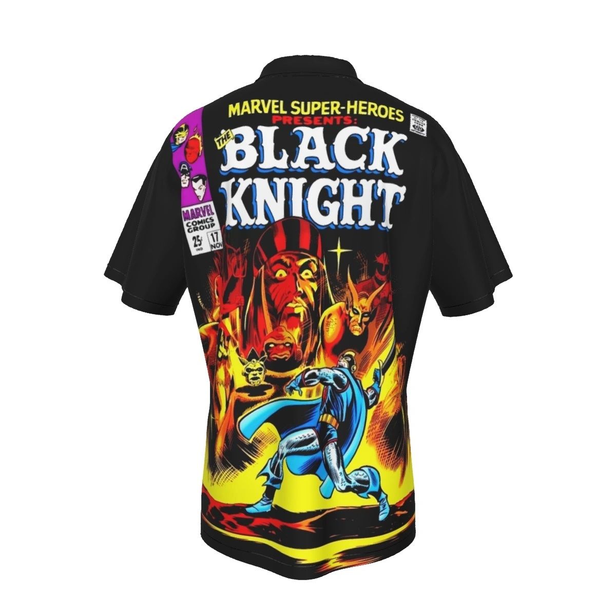 MARVEL SUPERHEROES 17 ALL OVER PRINT SHIRT AND TANK TOP -BLACK KNIGHT