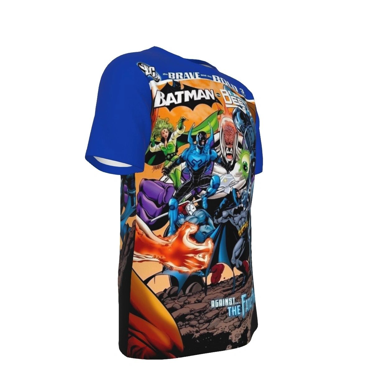 BRAVE AND BOLD 3 V2 ALL OVER PRINT SHIRT AND TANK TOP -BATMAN BLUE BEETLE VS FATAL 5