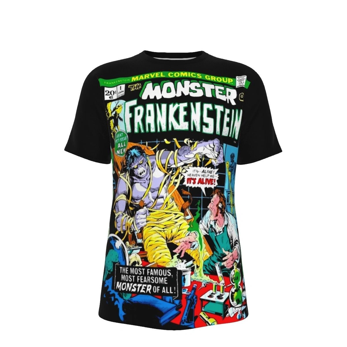 FRANKENSTEIN MONSTER 1 ALL OVER PRINT SHIRT AND TANK TOP -PLOOG ART