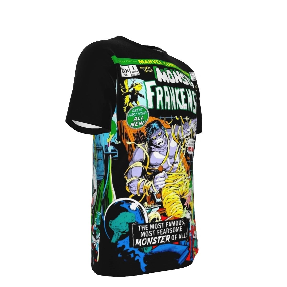 FRANKENSTEIN MONSTER 1 ALL OVER PRINT SHIRT AND TANK TOP -PLOOG ART