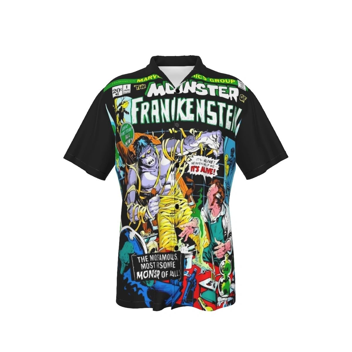 FRANKENSTEIN MONSTER 1 ALL OVER PRINT SHIRT AND TANK TOP -PLOOG ART