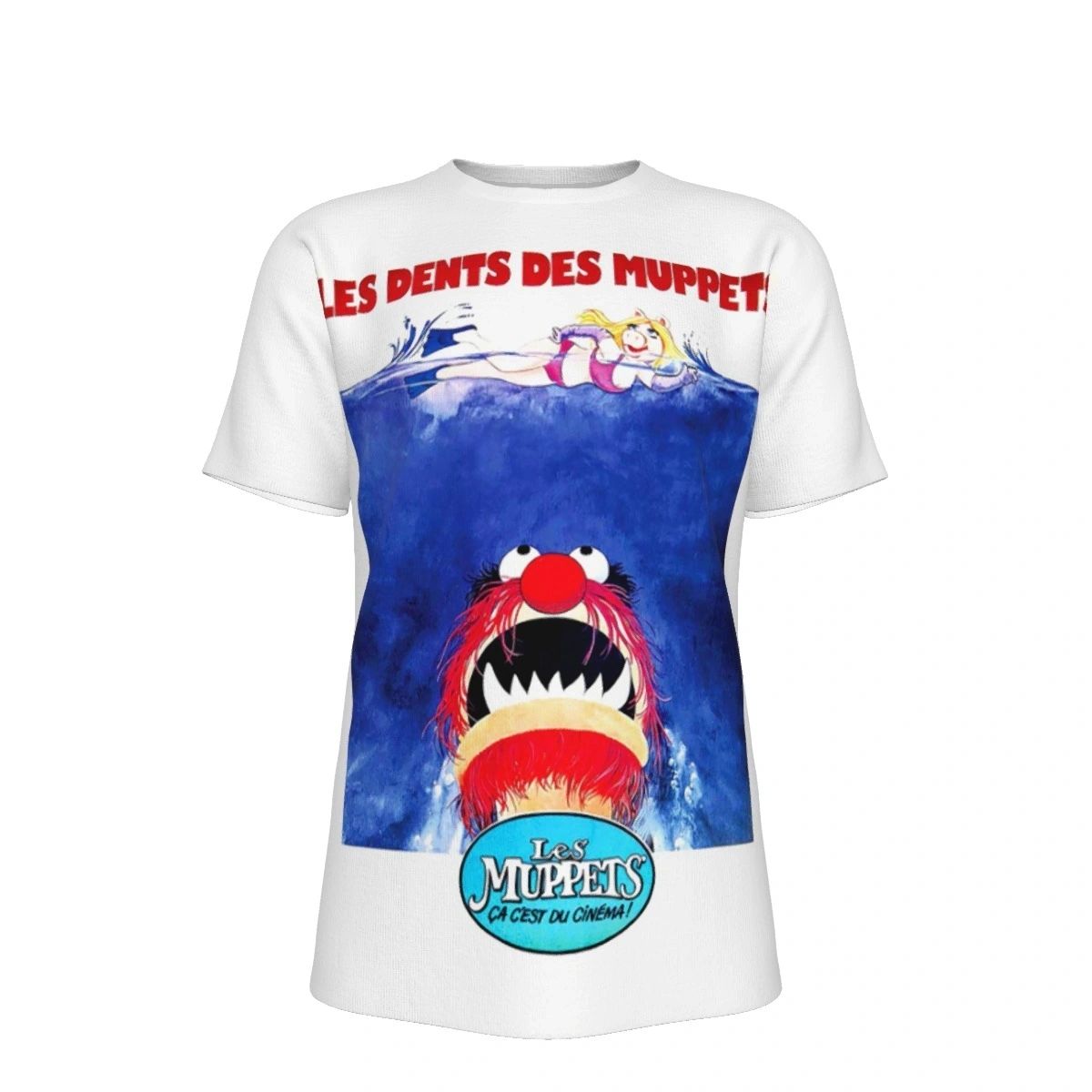 MUPPET MOVIE POSTER ALL OVER PRINT SHIRT - JAWS FRENCH VERSION