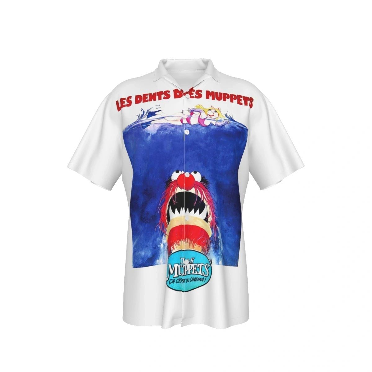 MUPPET MOVIE POSTER ALL OVER PRINT SHIRT - JAWS FRENCH VERSION
