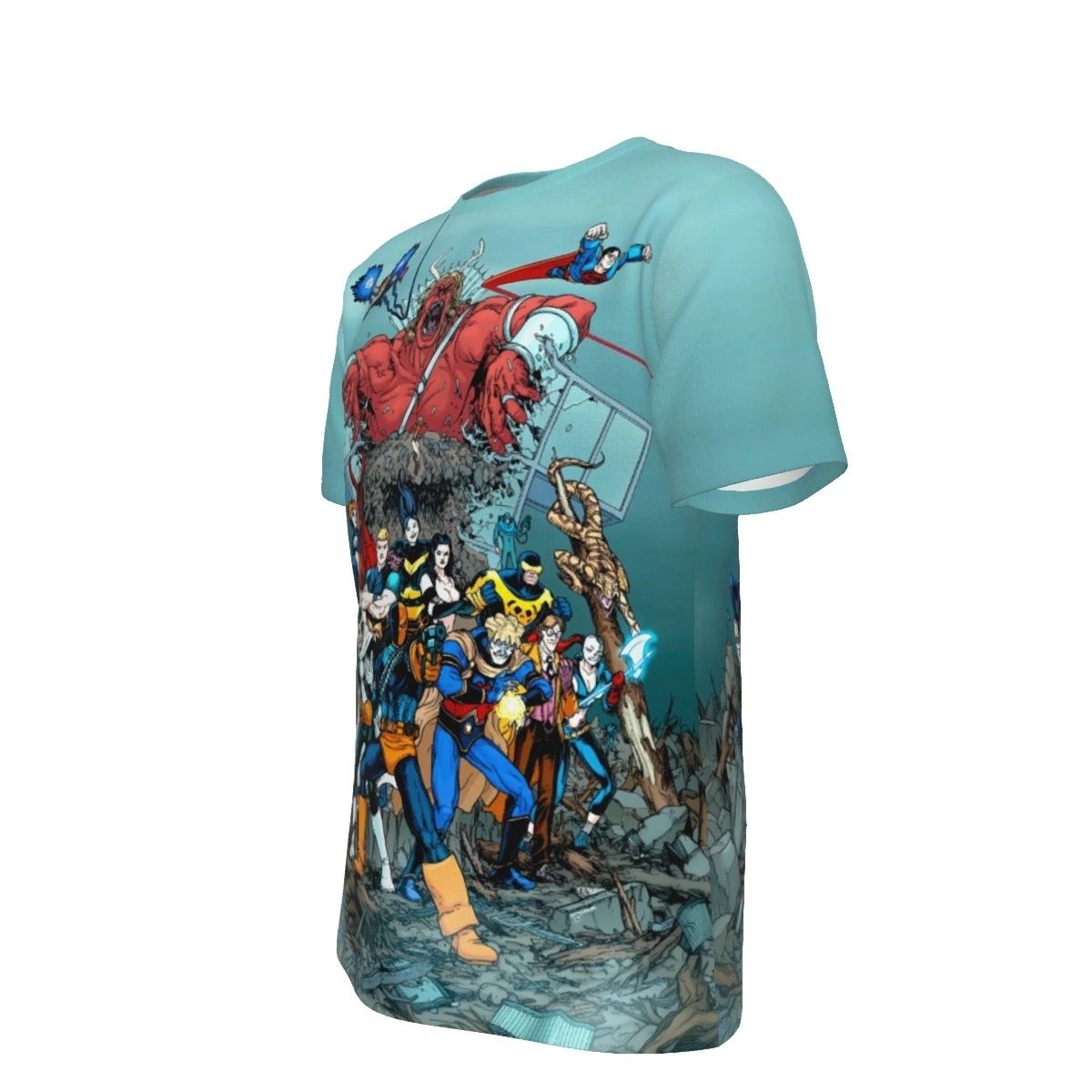 TEEN TITANS VILLAINS TOGETHER ALL OVER PRINT SHIRT AND TANK TOP