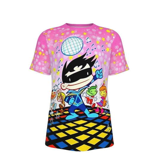 TINY TITANS NIGHTWING DISCO ALL OVER PRINT SHIRT AND TANK TOP