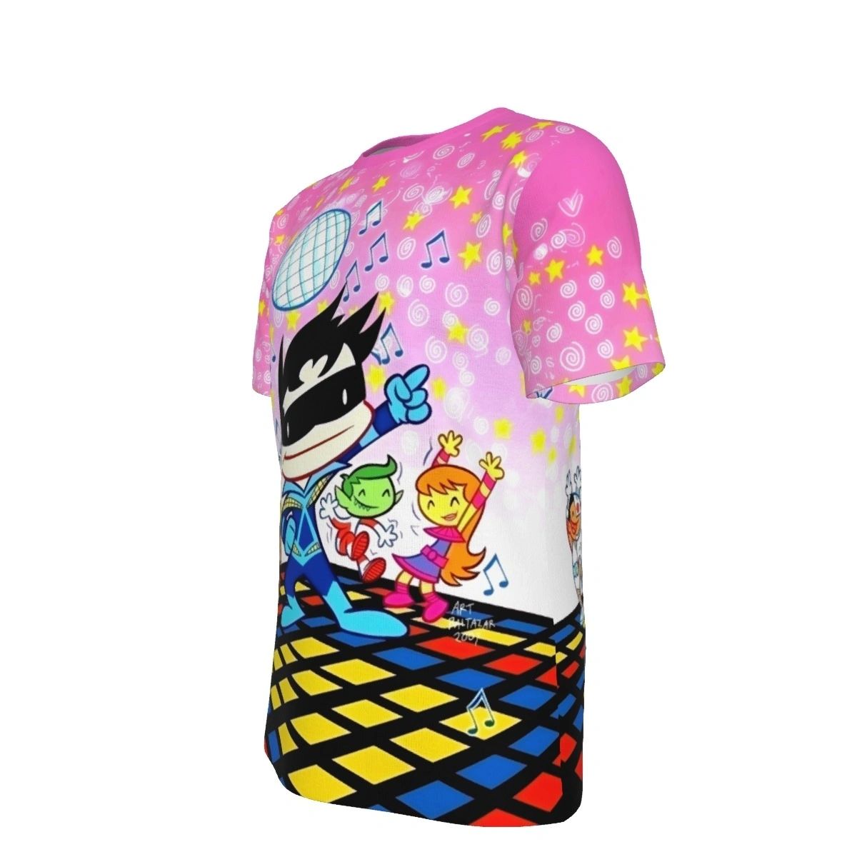 TINY TITANS NIGHTWING DISCO ALL OVER PRINT SHIRT AND TANK TOP