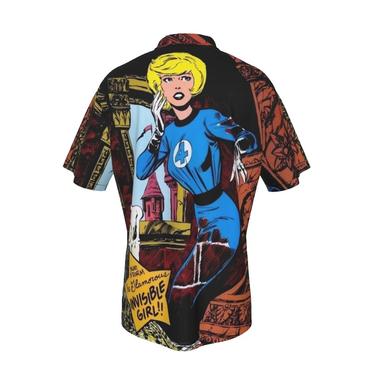 INVISIBLE GIRL PINUP ALL OVER PRINT SHIRTS - JOHN BYRNE ART