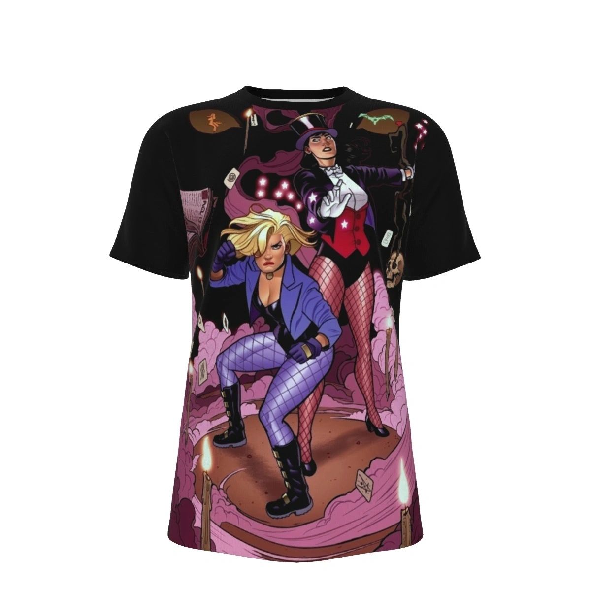 BLACK CANARY ZATANNA ALL OVER PRINT SHIRTS