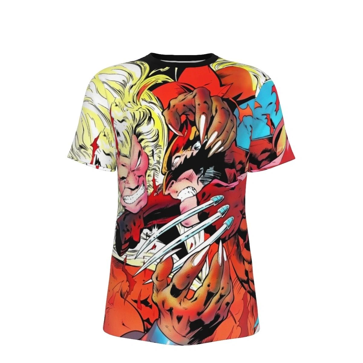 XMEN 213 ALL OVER PRINT SHIRTS WOLVERINE VS SABERTOOTH