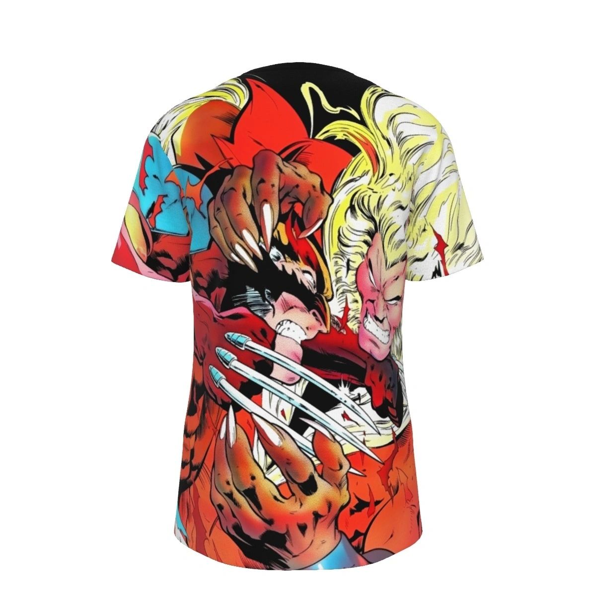 XMEN 213 ALL OVER PRINT SHIRTS WOLVERINE VS SABERTOOTH