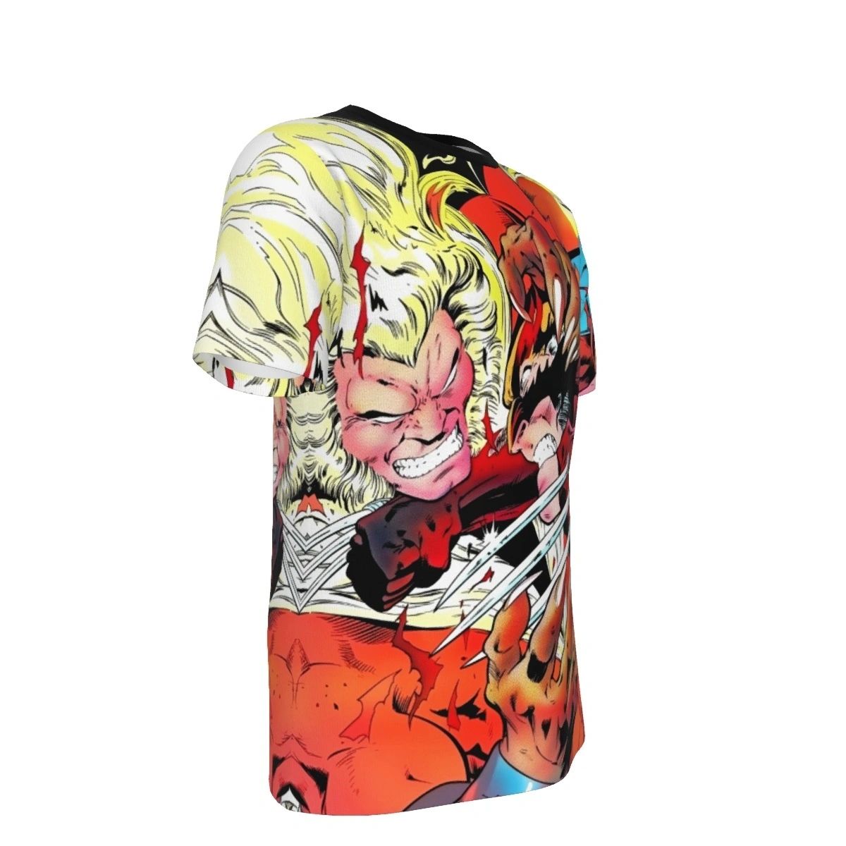 XMEN 213 ALL OVER PRINT SHIRTS WOLVERINE VS SABERTOOTH
