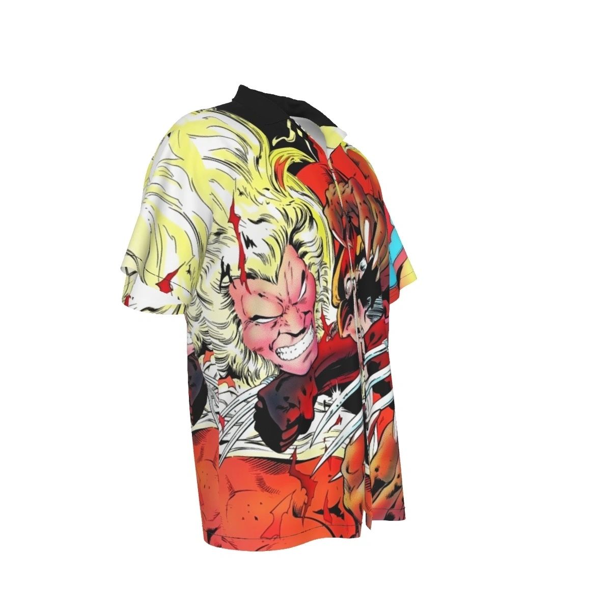 XMEN 213 ALL OVER PRINT SHIRTS WOLVERINE VS SABERTOOTH
