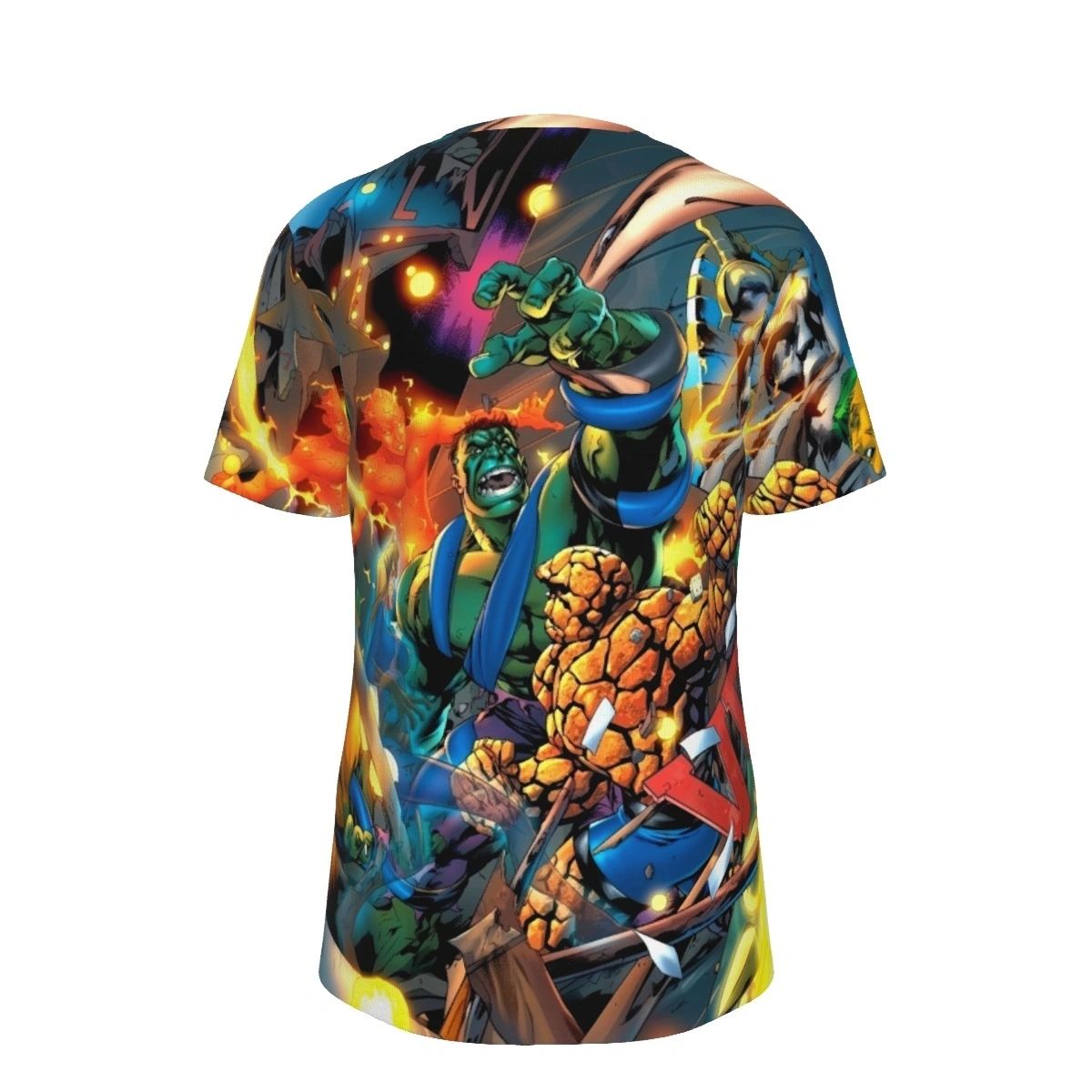 WORLD WAR HULK PINUP ALL OVER PRINT SHIRTS - FANTASTIC 4