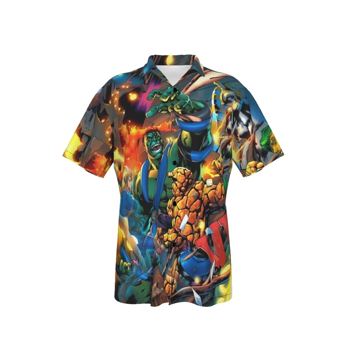 WORLD WAR HULK PINUP ALL OVER PRINT SHIRTS - FANTASTIC 4