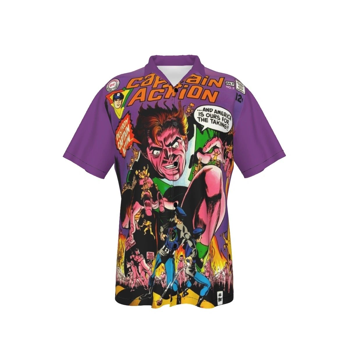 CAPTAIN ACTION 5 ALL OVER PRINT SHIRTS
