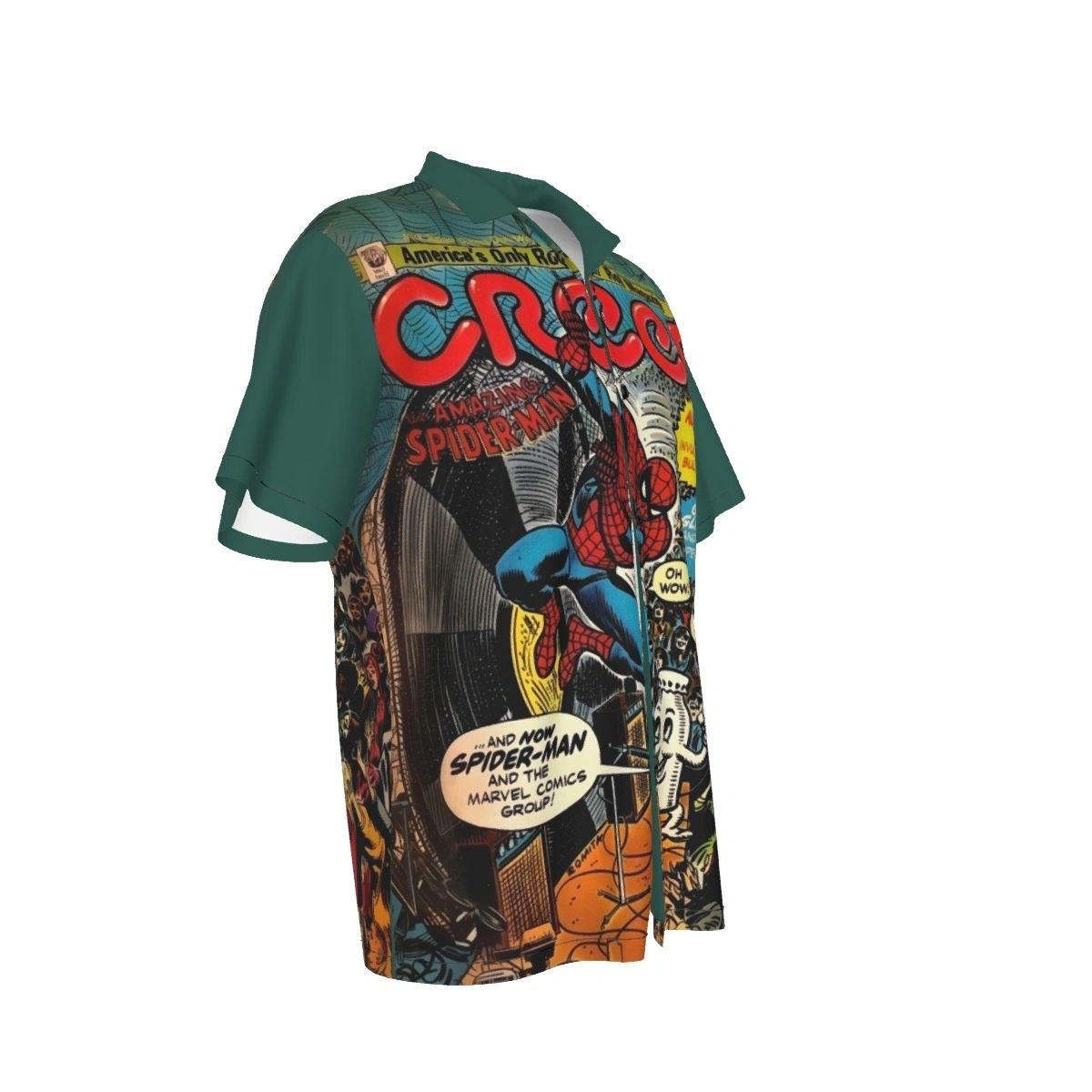 CREEM 1 ALL OVER PRINT SHIRTS - AMERICAS ONLY ROCK AND ROLL MAGAZINE -SPIDERMAN