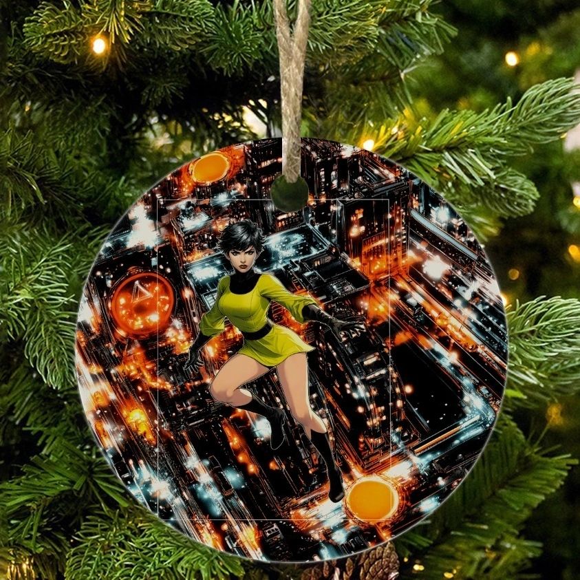 SALU DIGBY READY CHRISTMAS TREE ORNAMENT - SHRINKING VIOLET