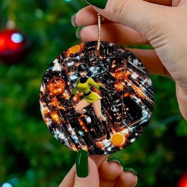 SALU DIGBY READY CHRISTMAS TREE ORNAMENT - SHRINKING VIOLET