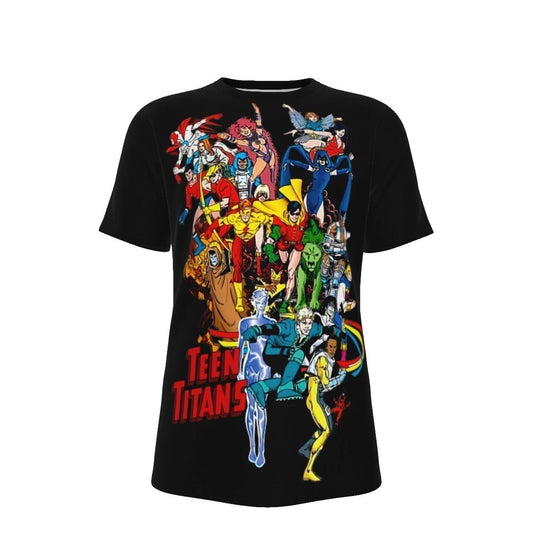 TEEN TITANS PINUP THRU THE YEARS ALL OVER PRINT SHIRTS
