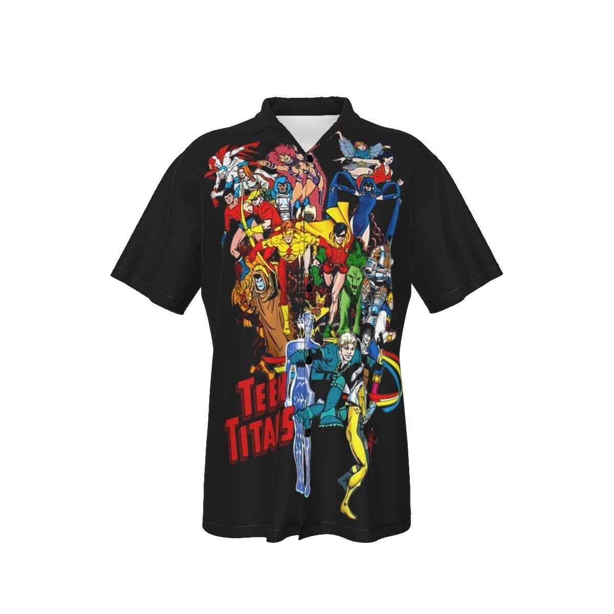 TEEN TITANS PINUP THRU THE YEARS ALL OVER PRINT SHIRTS