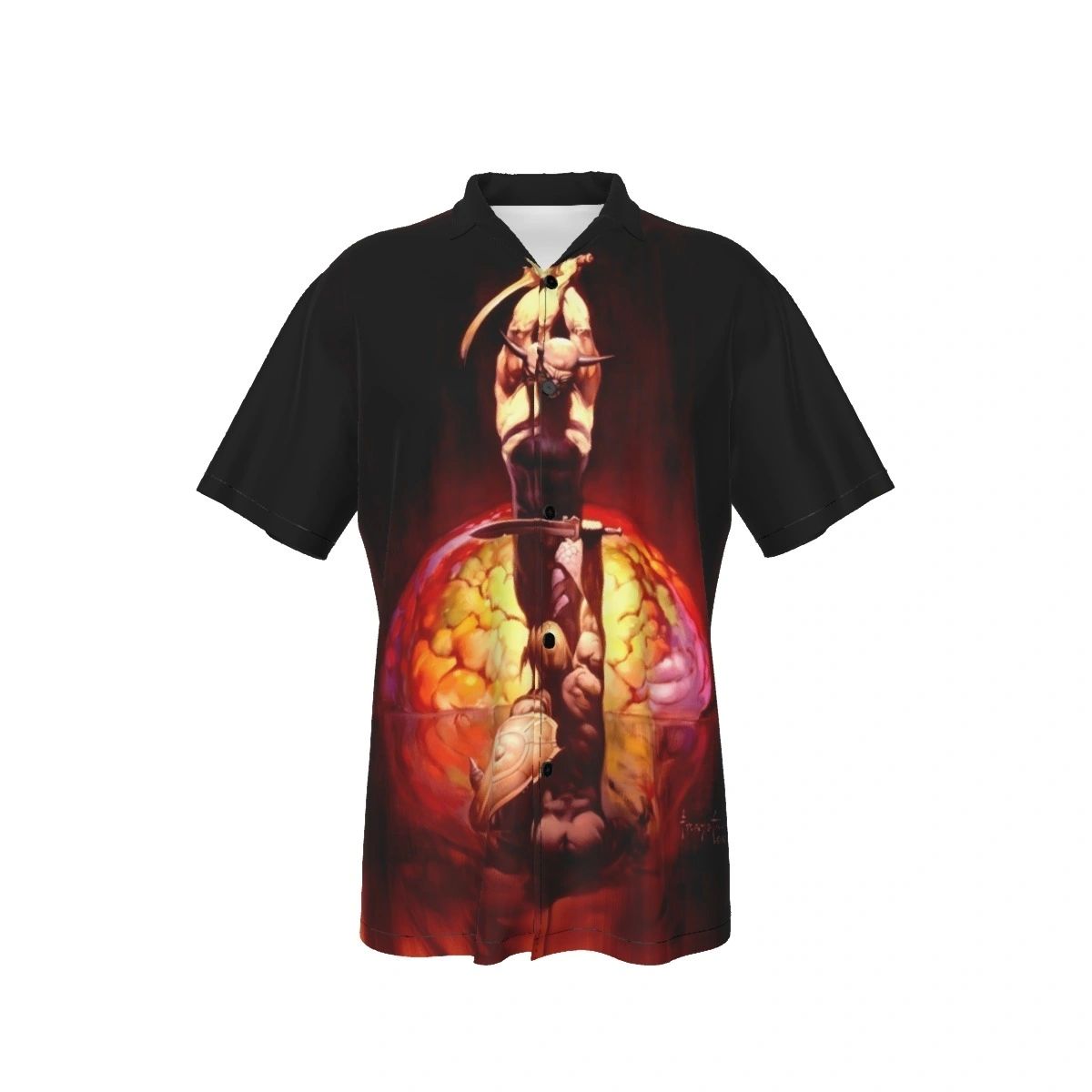 THE BRAIN ALL OVER PRINT SHIRTS - FRANK FRAZETTA