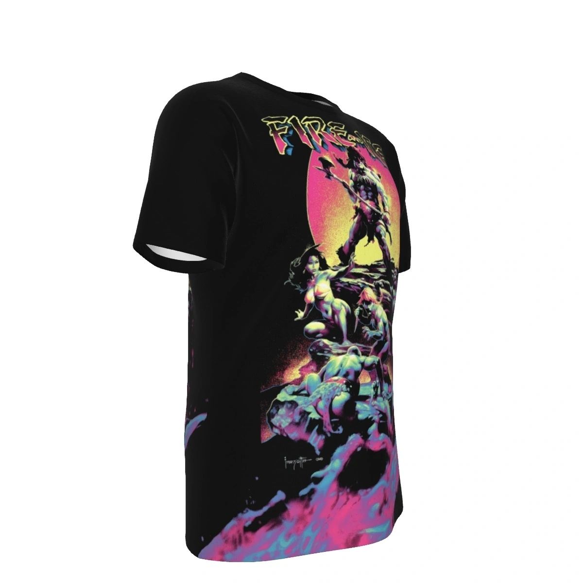 FIRE AND ICE ALL OVER PRINT SHIRTS - FRANK FRAZETTA