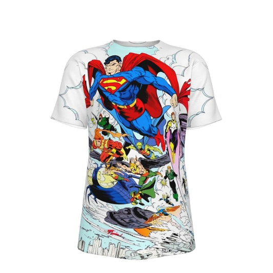 TODD MCFARLANE JLA PINUP ALL OVER PRINT SHIRTS