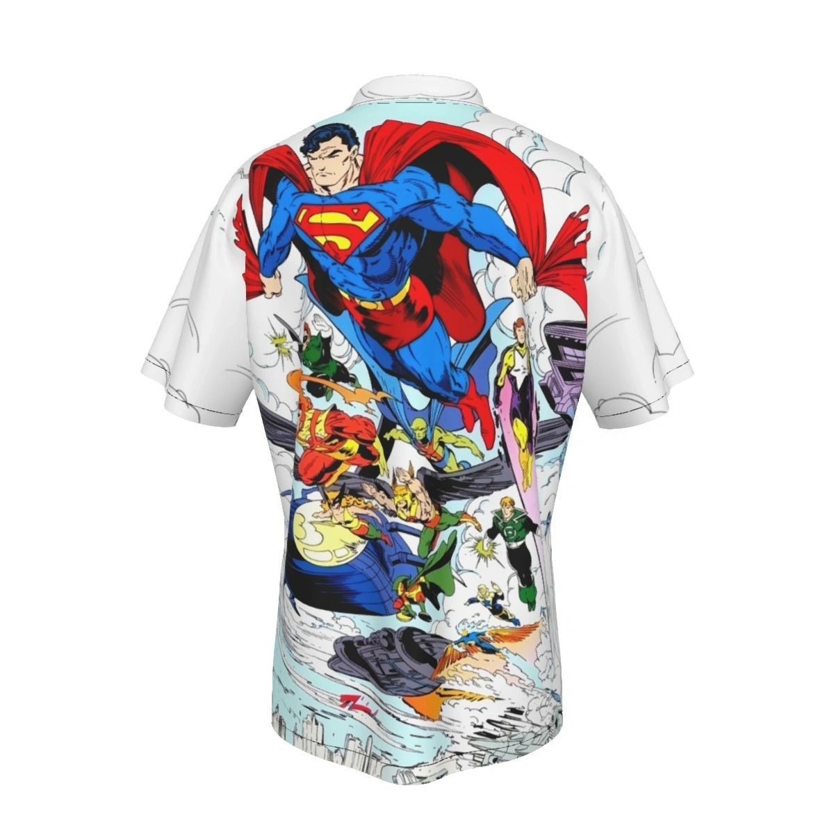 TODD MCFARLANE JLA PINUP ALL OVER PRINT SHIRTS