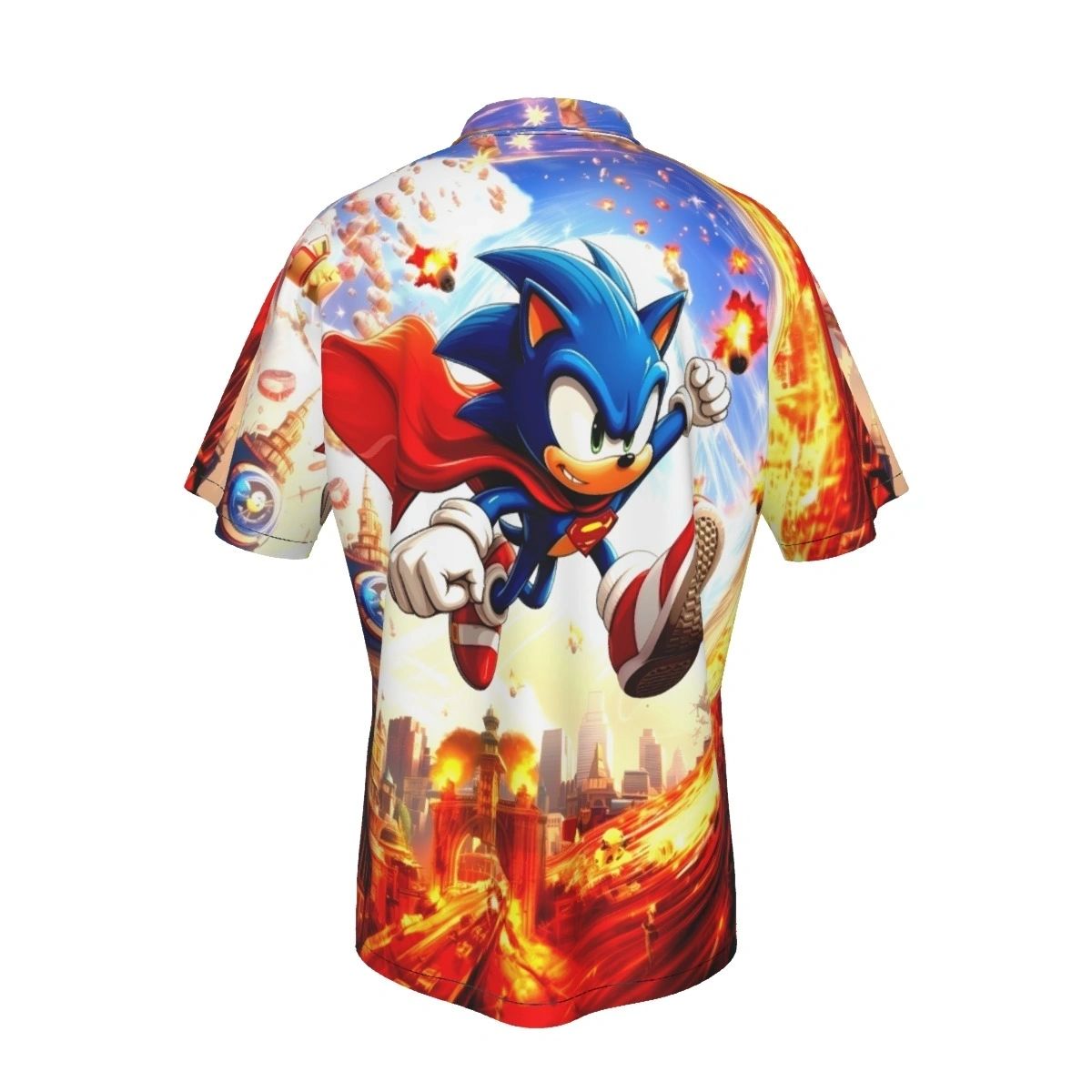 SONIC SUPERMAN ALL OVER PRINT SHIRTS