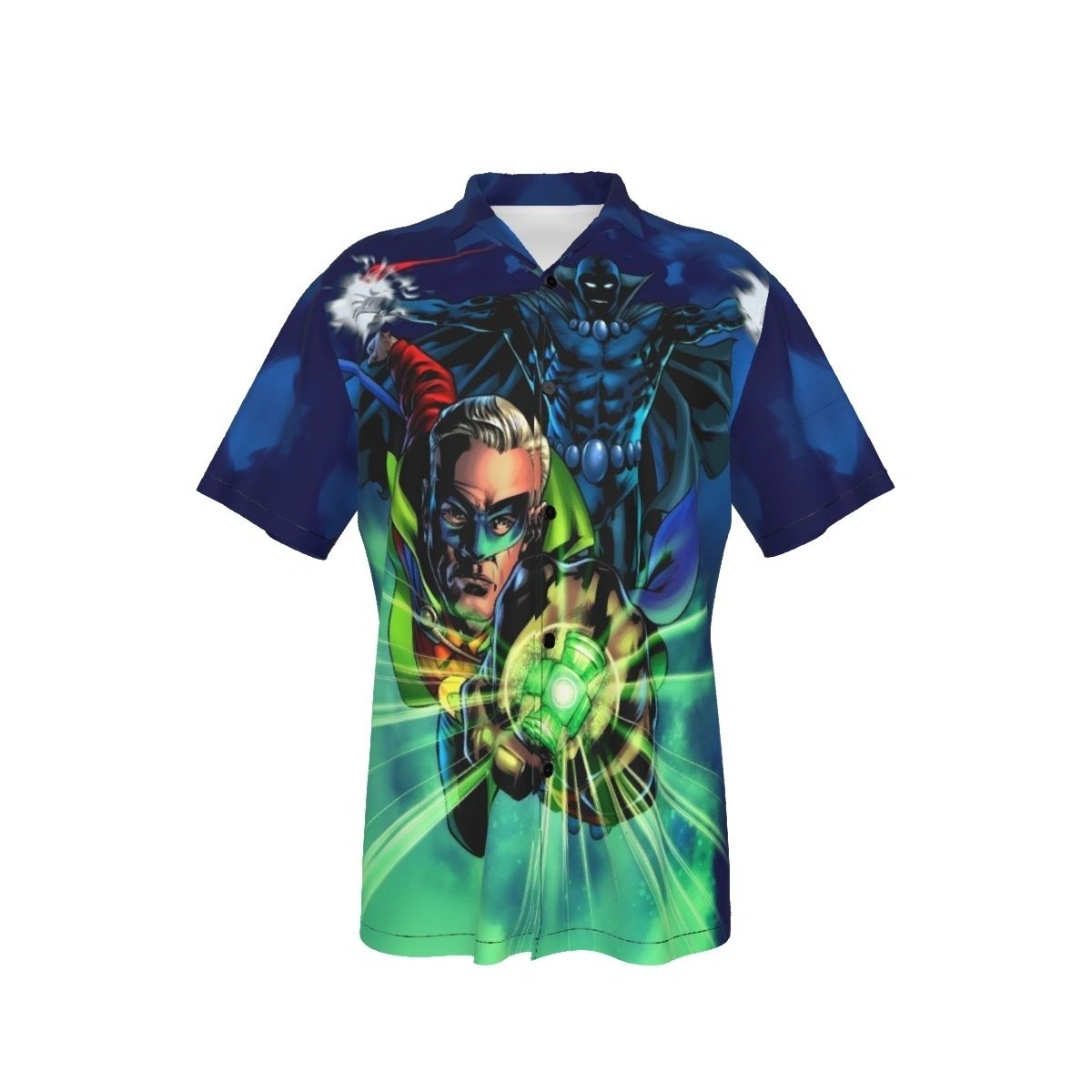 GREEN LANTERN OBSIDIAN ALL OVER PRINT SHIRTS - FATHER AND SON