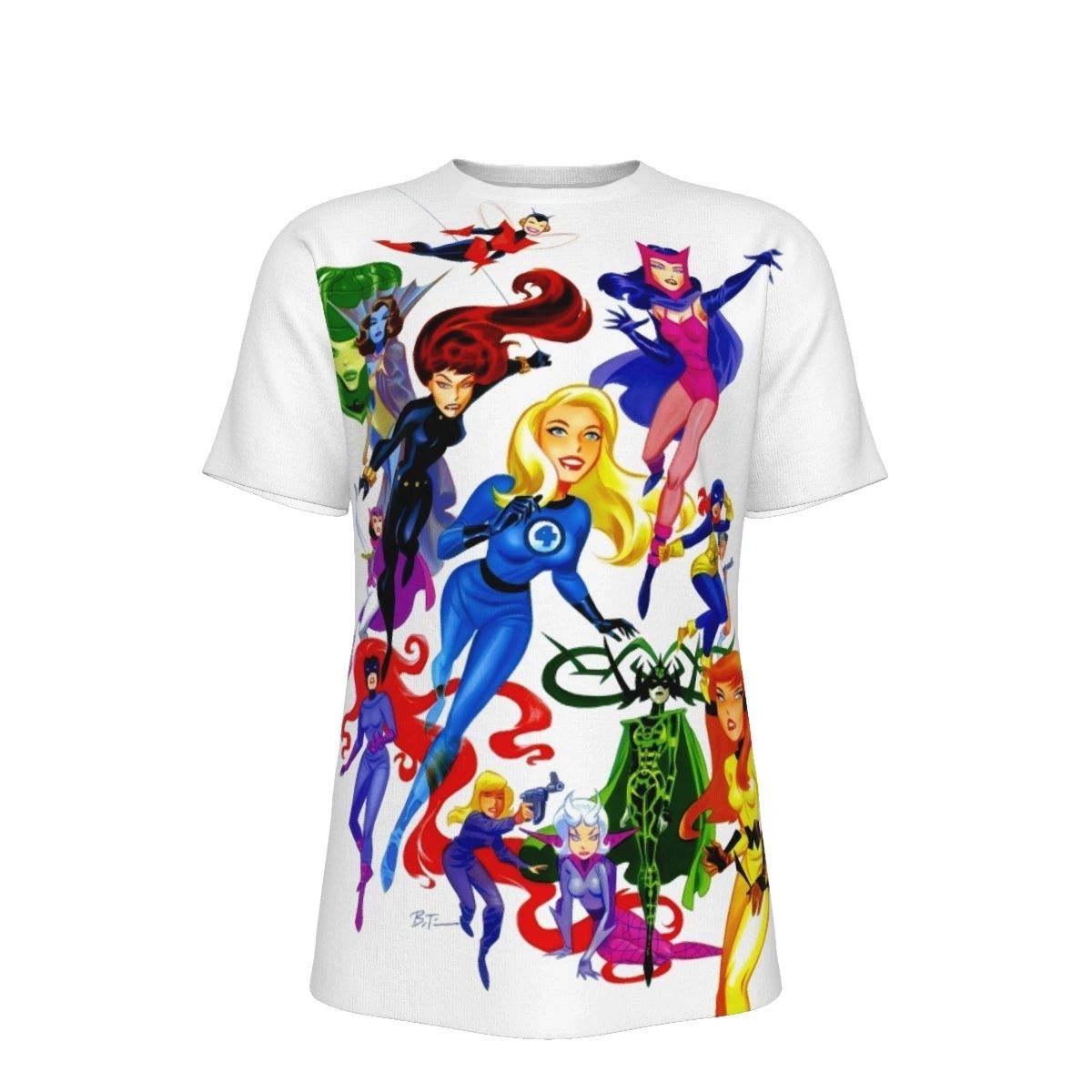 WOMEN OF MARVEL ALL OVER PRINT SHIRTS - BRUCE TIMM ART