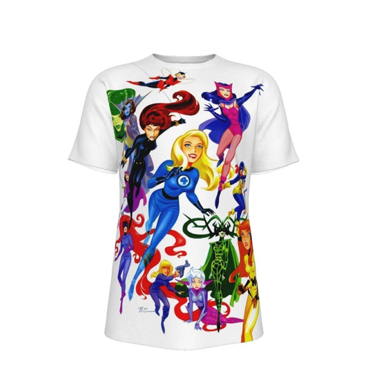 WOMEN OF MARVEL ALL OVER PRINT SHIRTS - BRUCE TIMM ART