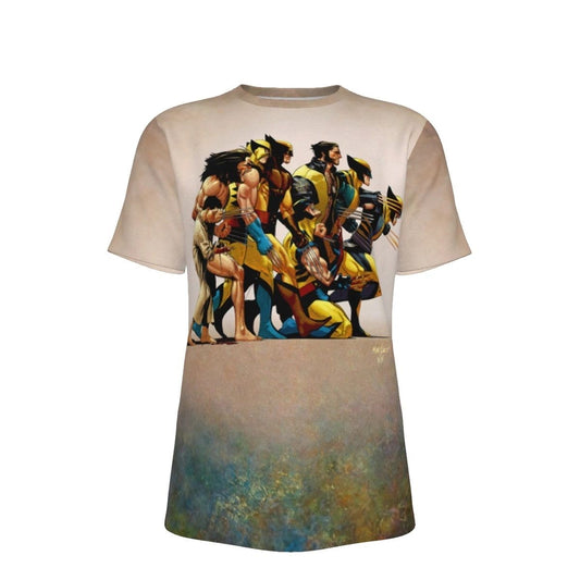 HISTORY OF THE MARVEL UNIVERSE 1 VAR ALL OVER PRINT SHIRTS - WOLVERINE