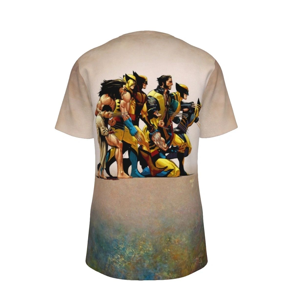 HISTORY OF THE MARVEL UNIVERSE 1 VAR ALL OVER PRINT SHIRTS - WOLVERINE