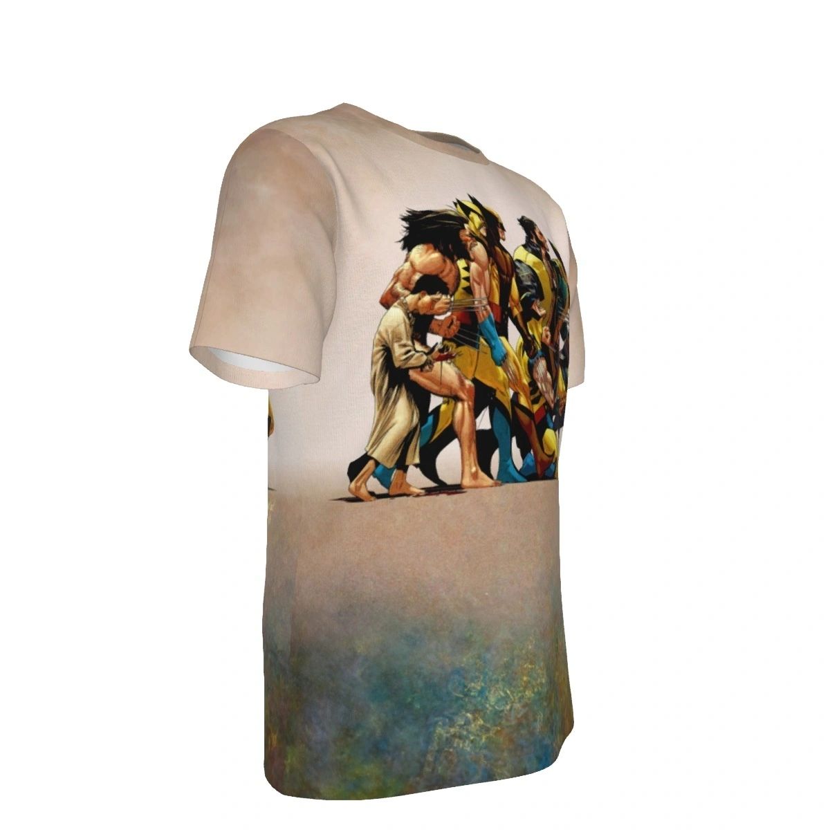 HISTORY OF THE MARVEL UNIVERSE 1 VAR ALL OVER PRINT SHIRTS - WOLVERINE