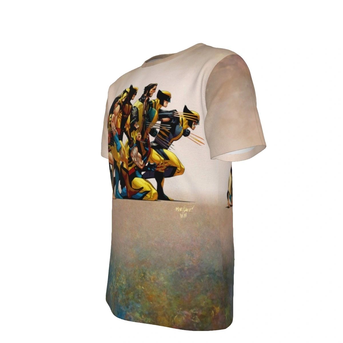 HISTORY OF THE MARVEL UNIVERSE 1 VAR ALL OVER PRINT SHIRTS - WOLVERINE