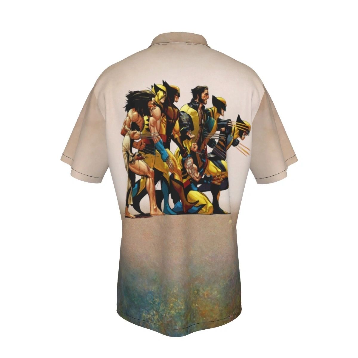 HISTORY OF THE MARVEL UNIVERSE 1 VAR ALL OVER PRINT SHIRTS - WOLVERINE