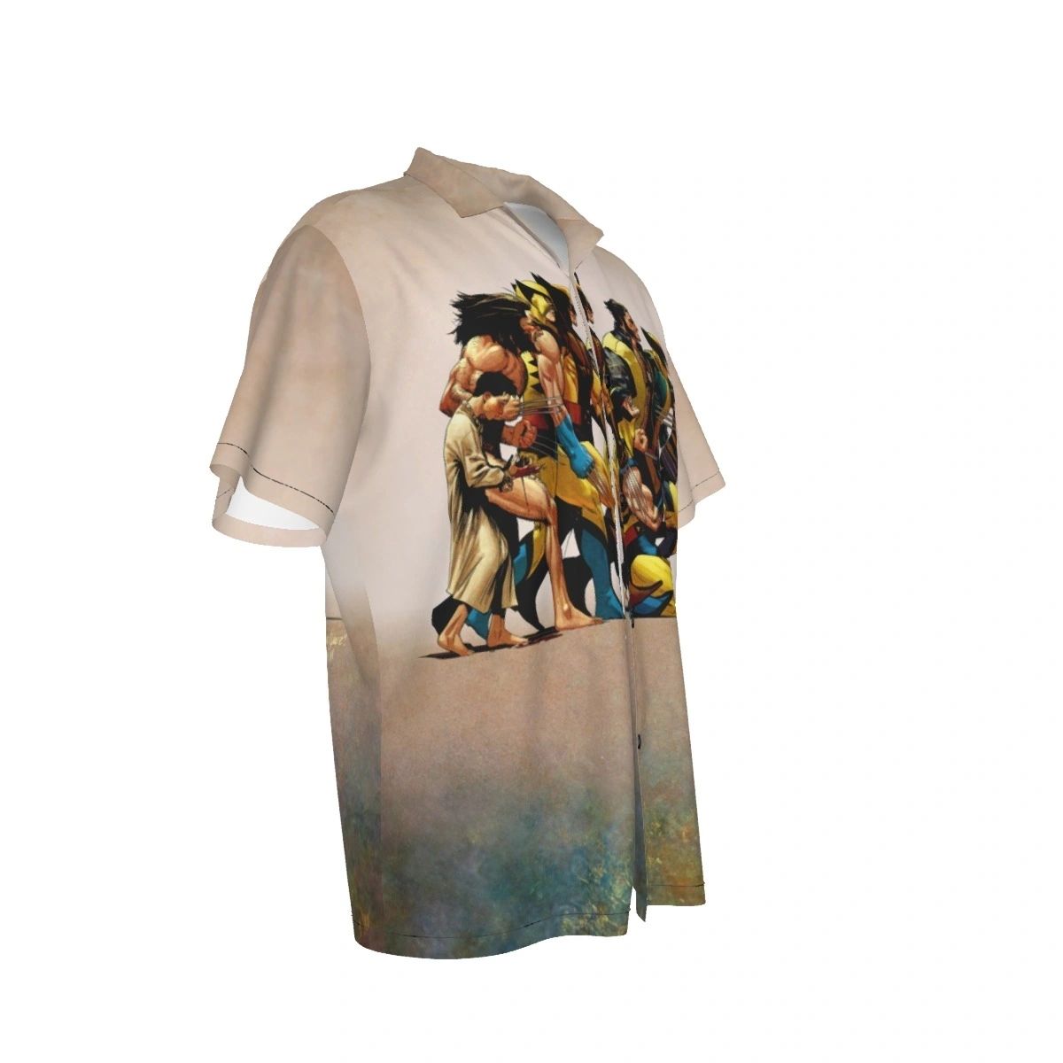 HISTORY OF THE MARVEL UNIVERSE 1 VAR ALL OVER PRINT SHIRTS - WOLVERINE